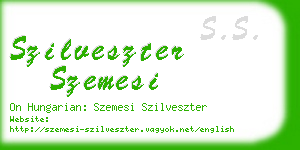 szilveszter szemesi business card